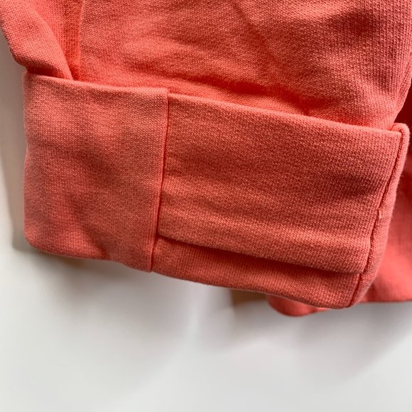 Seed to Style Organic Cotton Solid French Terry Zip-Up Hoodie Coral Large NWT - Picture 6 of 14